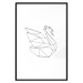 Poster Geometric Swan - abstract animal line art on white background 128072 additionalThumb 16