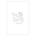 Poster Geometric Swan - abstract animal line art on white background 128072 additionalThumb 19