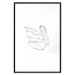 Poster Geometric Swan - abstract animal line art on white background 128072 additionalThumb 15