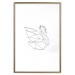 Poster Geometric Swan - abstract animal line art on white background 128072 additionalThumb 14