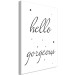 Canvas Print Hello Gorgeous (1-part) vertical - English inscription with stars 129572 additionalThumb 2