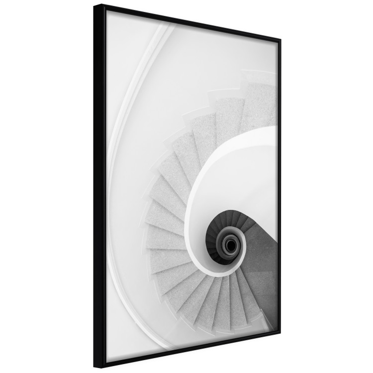 Wall Poster White Stairs - black and white architecture of a winding staircase 129772 additionalImage 11