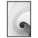 Wall Poster White Stairs - black and white architecture of a winding staircase 129772 additionalThumb 18