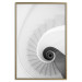 Wall Poster White Stairs - black and white architecture of a winding staircase 129772 additionalThumb 21