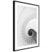 Wall Poster White Stairs - black and white architecture of a winding staircase 129772 additionalThumb 6