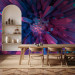Photo Wallpaper Crystal - geometric fantasy with 3D elements in purple tones 129872 additionalThumb 6