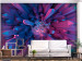 Photo Wallpaper Crystal - geometric fantasy with 3D elements in purple tones 129872