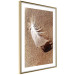 Poster Feather on the Sand - seascape of a beach with a white feather in bright light 130372 additionalThumb 9