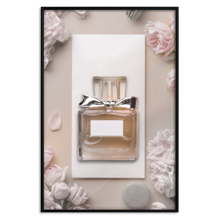 Wall Poster My Scent - luxury glass bottle among flowers in light colors 131772 additionalImage 27