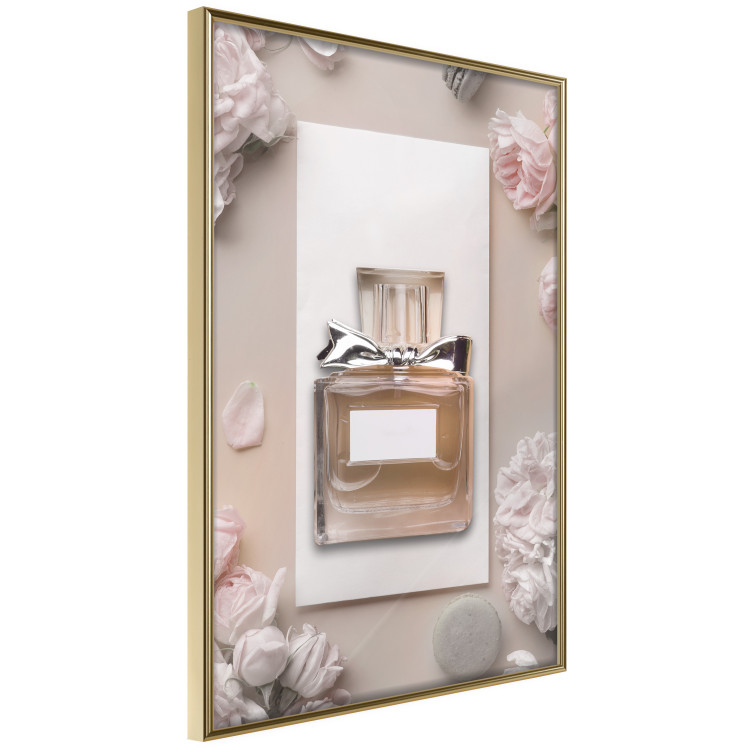 Wall Poster My Scent - luxury glass bottle among flowers in light colors 131772 additionalImage 2