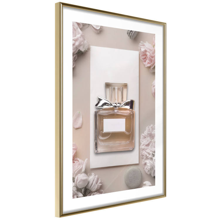 Wall Poster My Scent - luxury glass bottle among flowers in light colors 131772 additionalImage 10