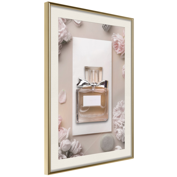 Wall Poster My Scent - luxury glass bottle among flowers in light colors 131772 additionalImage 14