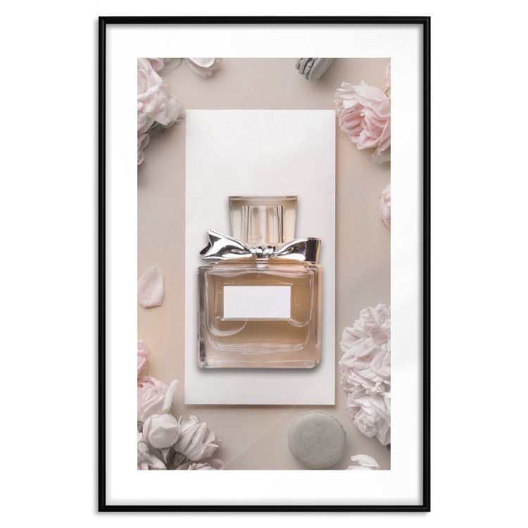 Wall Poster My Scent - luxury glass bottle among flowers in light colors 131772 additionalImage 20