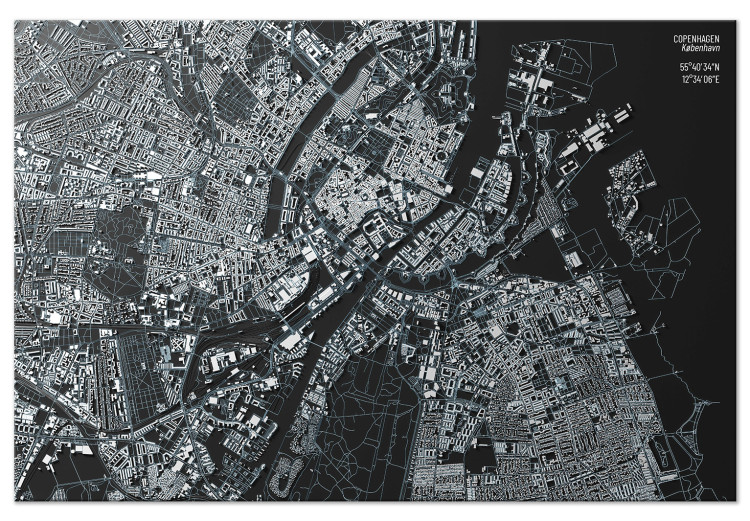 Canvas Copenhagen Center - aerial picture showing the capital of Denmark 135172