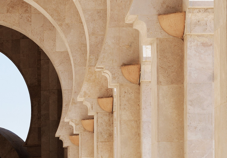 Canvas Print Entrance to the Mosque in Casablanca - photo architecture in Morocco 135772 additionalImage 4