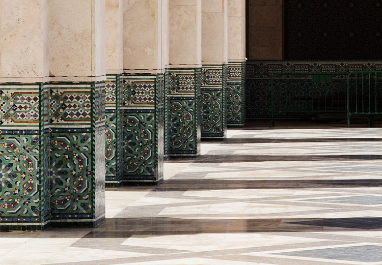 Canvas Print Entrance to the Mosque in Casablanca - photo architecture in Morocco 135772 additionalImage 5