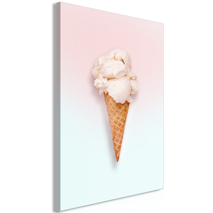 Canvas Art Print Ice cream in Wafer - Pastel Boho style composition 135872 additionalImage 2
