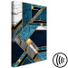 Canvas Print Blue-Gold Geometry (1-piece) Vertical - abstraction with mosaic 142372 additionalThumb 6