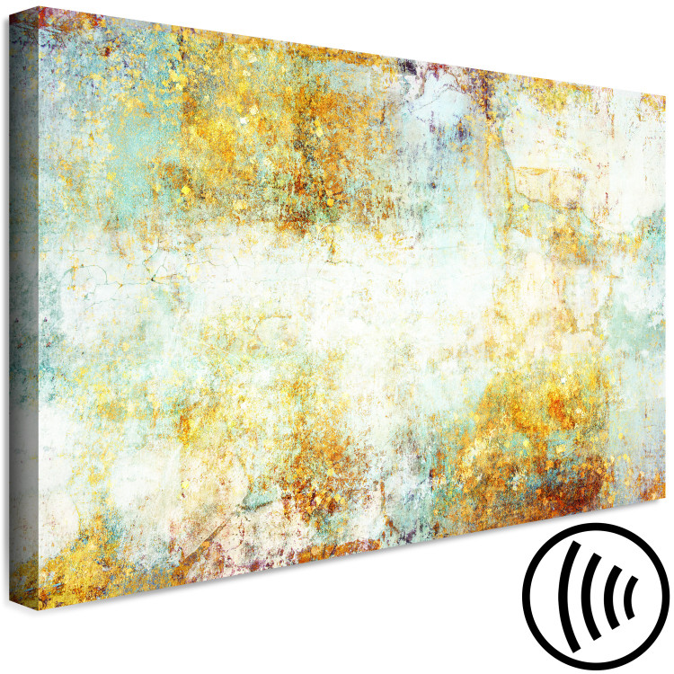 Canvas Golden Thought (1-piece) Wide - abstraction with irregular background 142972 additionalImage 6