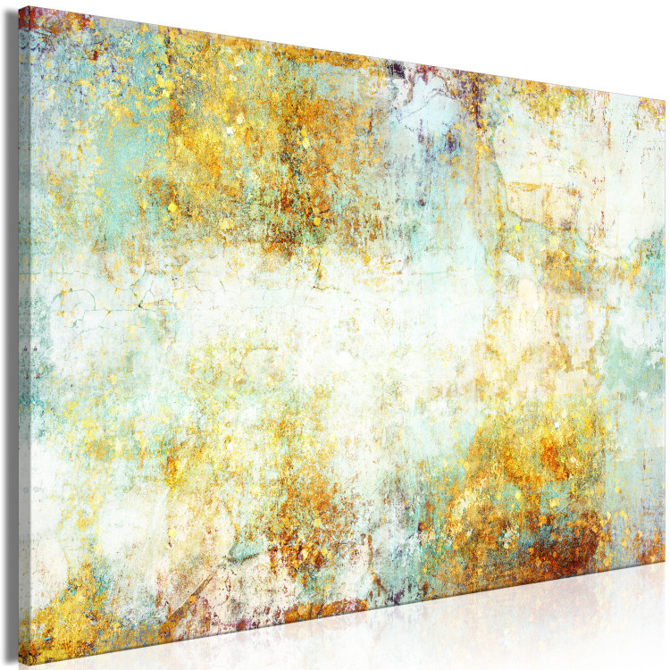 Canvas Golden Thought (1-piece) Wide - abstraction with irregular background 142972 additionalImage 2