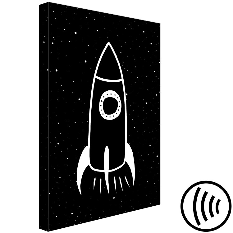 Canvas Art Print Rocket Soaring into Space (1-piece) Vertical - composition for children 143472 additionalImage 6