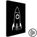 Canvas Art Print Rocket Soaring into Space (1-piece) Vertical - composition for children 143472 additionalThumb 6