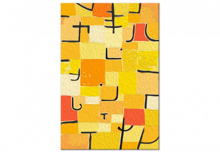 Paint by number Paul Klee, Signs in Yellow - Black Geometric Shapes on an Orange Background 148472 additionalImage 3