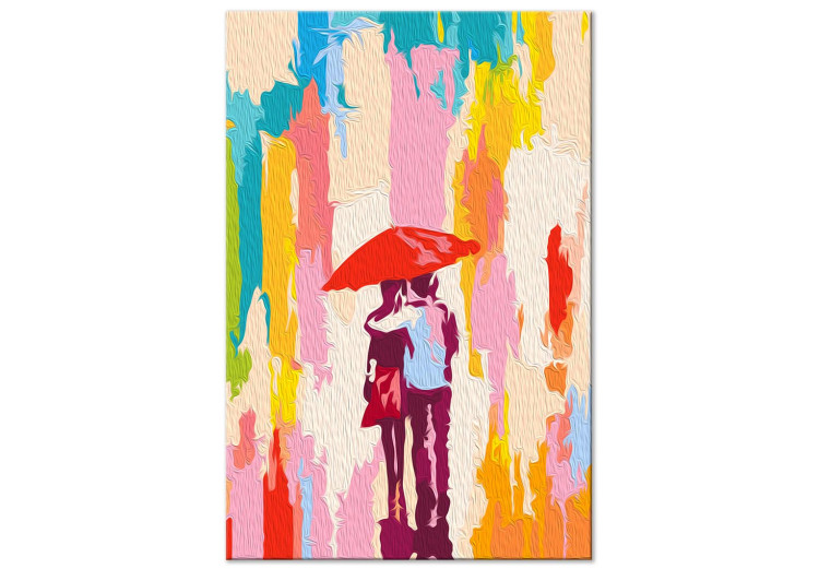Paint by number Romantic Walk - Couple in Love in Colorful Rain 149772 additionalImage 5