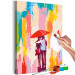 Paint by number Romantic Walk - Couple in Love in Colorful Rain 149772 additionalThumb 4