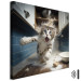 Canvas Print AI Cat - Animal Escaping From the Kitchen After Breaking Supplies - Square 150272 additionalThumb 8
