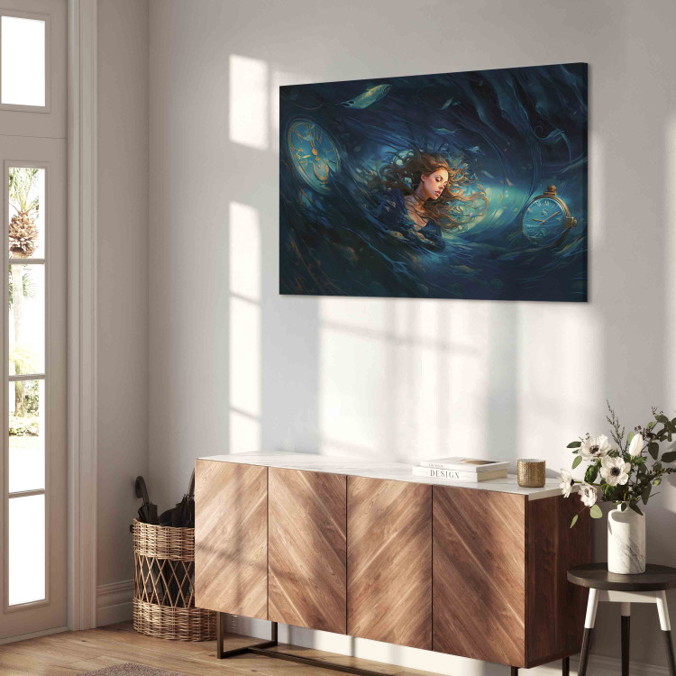Large canvas print Time Collapse - A Beautiful Girl Absorbed in a Time Loop [Large Format] 151572 additionalImage 5