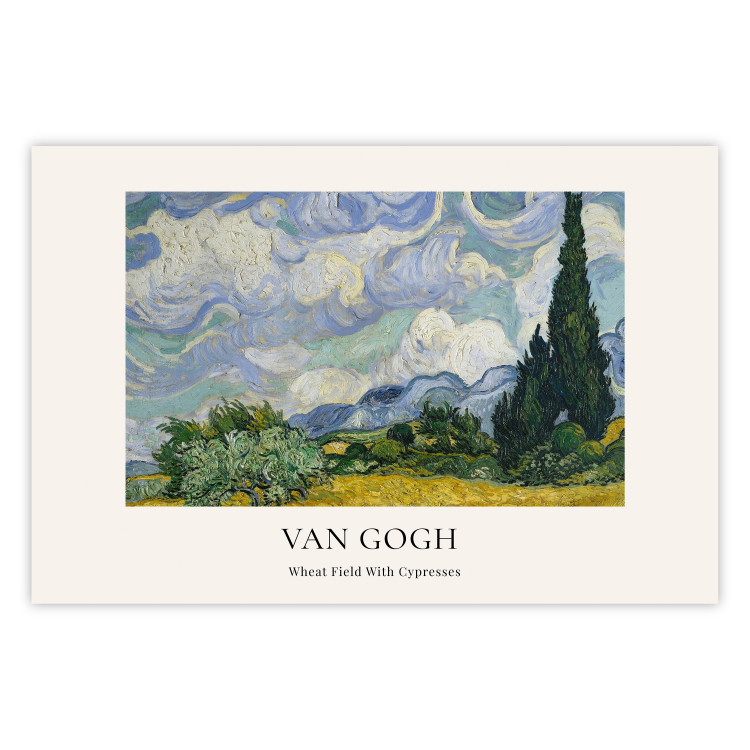 Wall Poster Wheat Field with Cypresses 151972