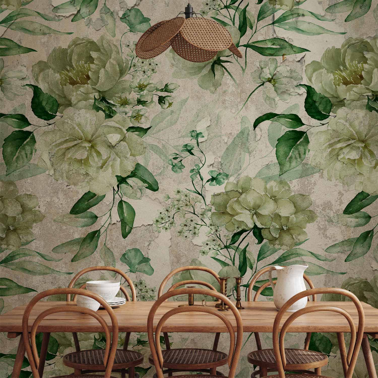 Photo Wallpaper Floral Retro - Second Variant 159972 additionalImage 6