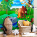 Photo Wallpaper Wild Animals in the Jungle - Elephant, monkey, turtle with trees for children 61172 additionalThumb 6