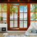 Photo Wallpaper Moment of Pleasure - View from the Window of Green Islands and Blue Sea 61672 additionalThumb 4