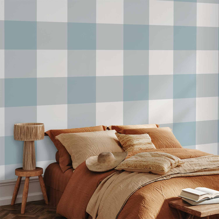 Wallpaper Check Pattern: Blue 96972 additionalImage 4
