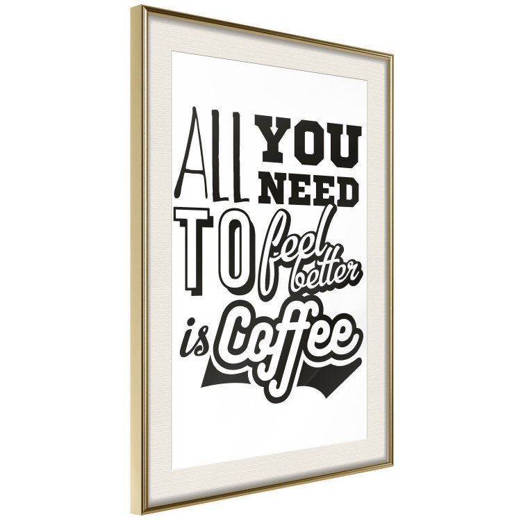 Poster All You Need is Coffee - simple composition with black and white texts 114682 additionalImage 3