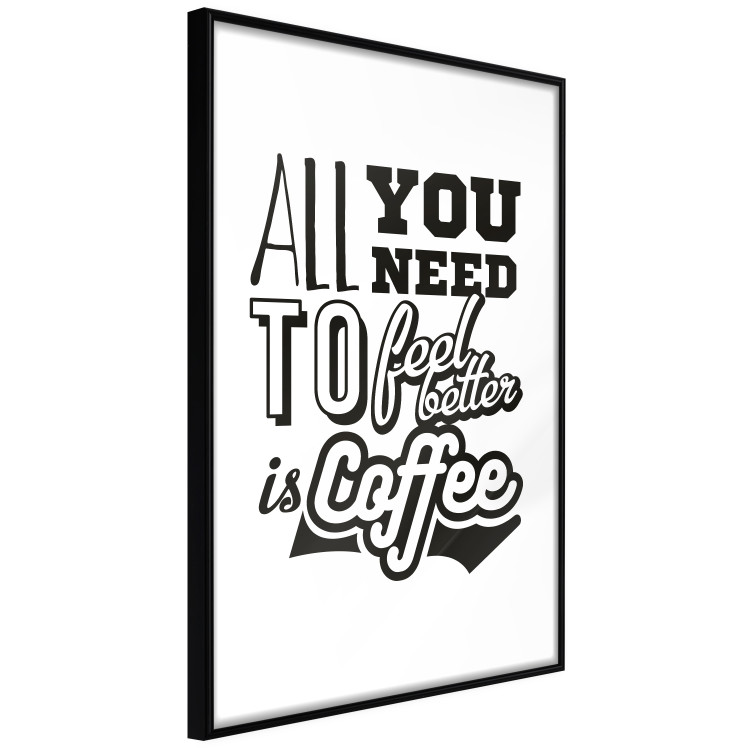 Poster All You Need is Coffee - simple composition with black and white texts 114682 additionalImage 14