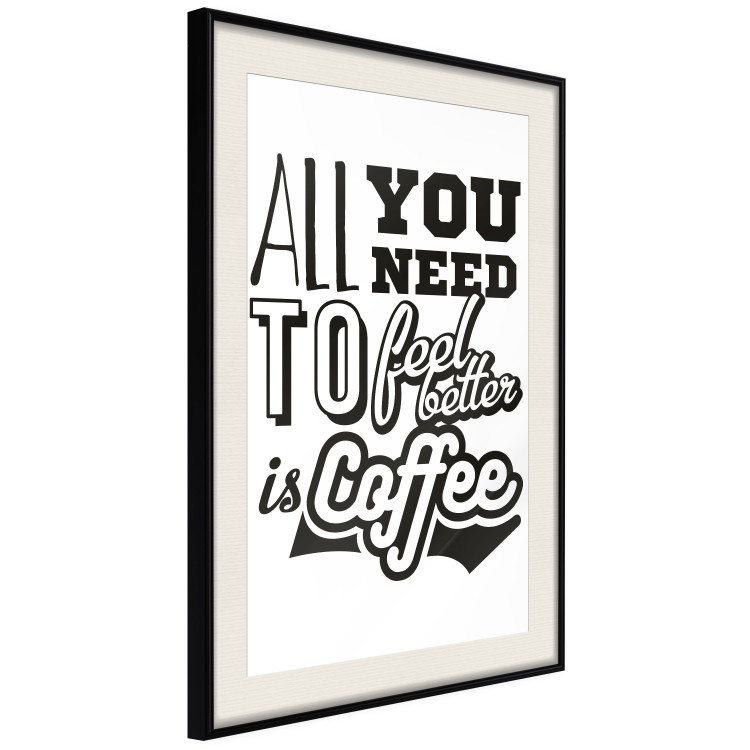 Poster All You Need is Coffee - simple composition with black and white texts 114682 additionalImage 7