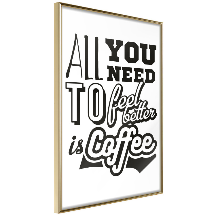Poster All You Need is Coffee - simple composition with black and white texts 114682 additionalImage 10