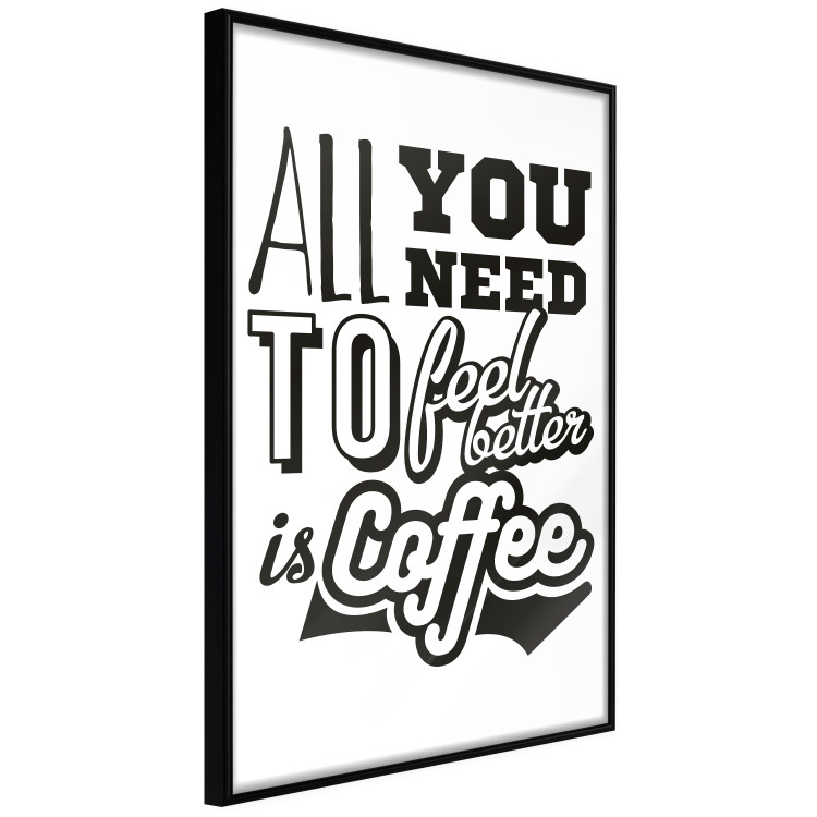 Poster All You Need is Coffee - simple composition with black and white texts 114682 additionalImage 8