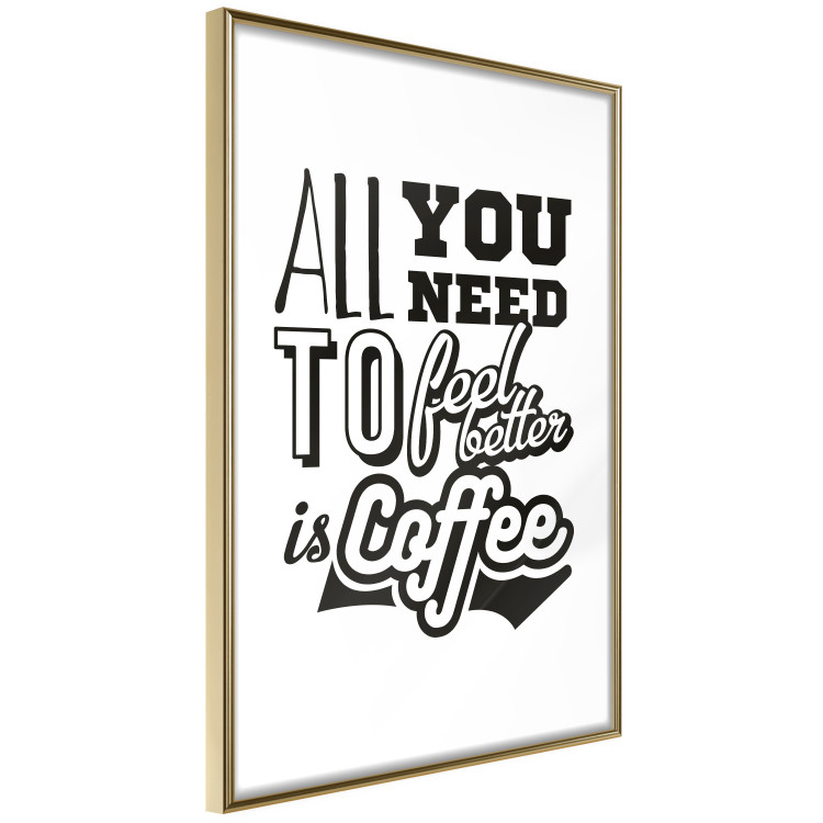Poster All You Need is Coffee - simple composition with black and white texts 114682 additionalImage 11