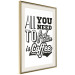 Poster All You Need is Coffee - simple composition with black and white texts 114682 additionalThumb 3