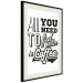 Poster All You Need is Coffee - simple composition with black and white texts 114682 additionalThumb 7
