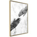 Wall Poster Extend Your Hand - black and white abstraction with plant motif on marble background 117282 additionalThumb 14