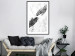 Wall Poster Extend Your Hand - black and white abstraction with plant motif on marble background 117282 additionalThumb 6
