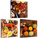 Canvas Print Wooden Base of Flavors (3-part) - Food in Colorful Presentation 122782 additionalThumb 2