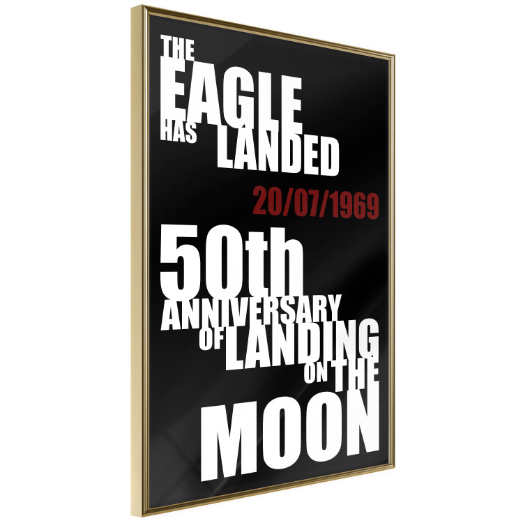 Poster Moon Landing - black and white English text with red date 123182 additionalImage 12