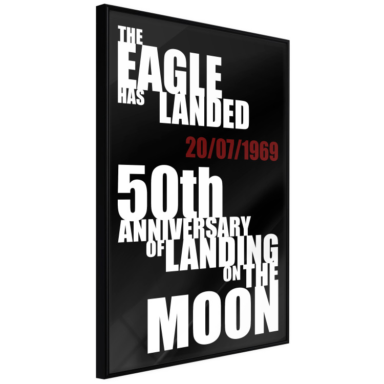 Poster Moon Landing - black and white English text with red date 123182 additionalImage 10