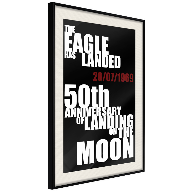 Poster Moon Landing - black and white English text with red date 123182 additionalImage 3
